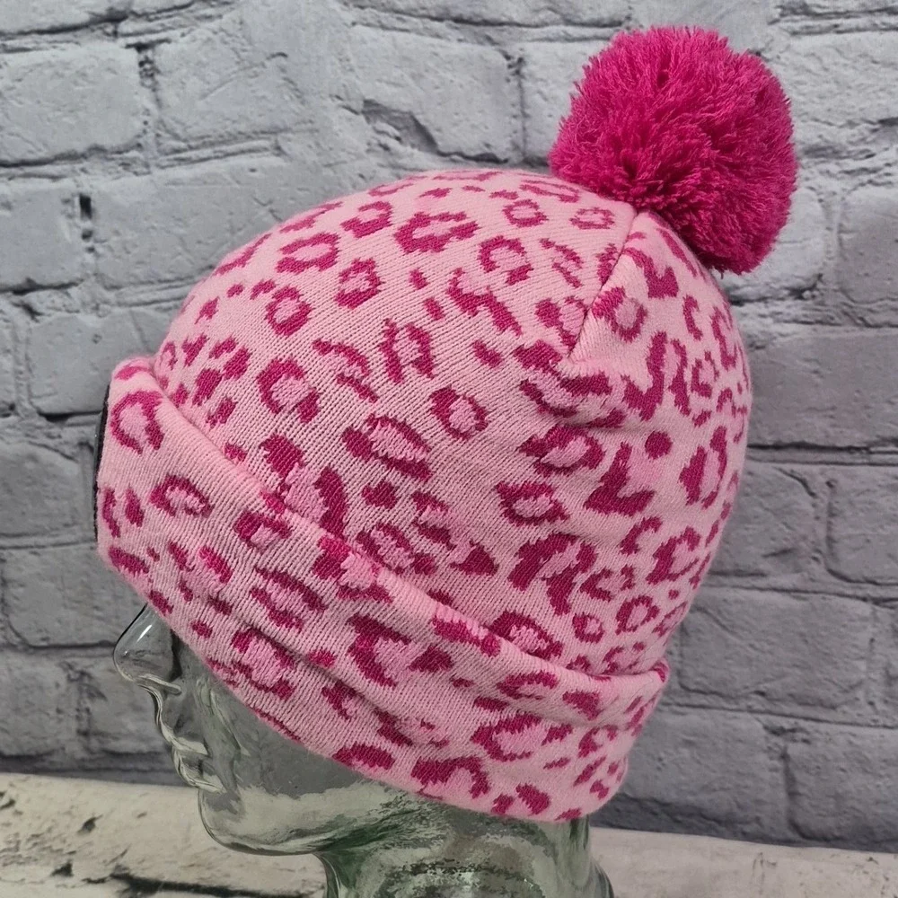 Night Scope Beanie Hat Womens Pink‎ Cheetah Rechargeable LED Head Lamp Hat